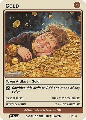 Gold MTG token