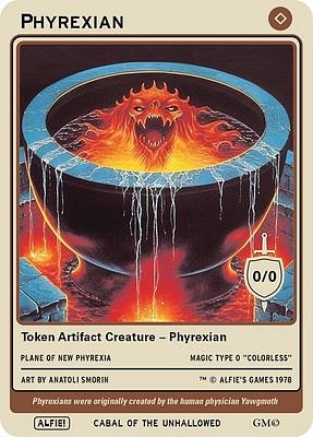 Incubator / Phyrexian MTG token 0/0