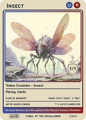 Insect MTG token 1/1 (v.4)