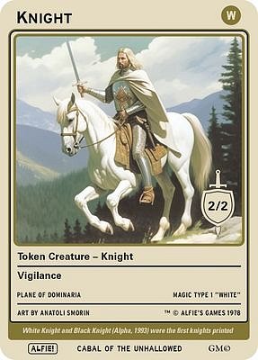 Knight MTG token 2/2
