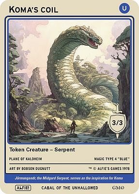 Koma's Coil MTG token 3/3