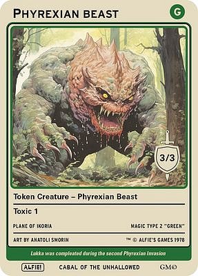 Phyrexian Beast MTG token 3/3