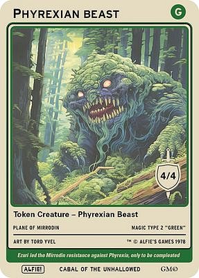 Phyrexian Beast MTG token 4/4