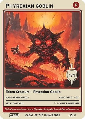 Phyrexian Goblin MTG token 1/1