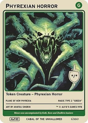 Phyrexian Horror MTG token */* (v.2)