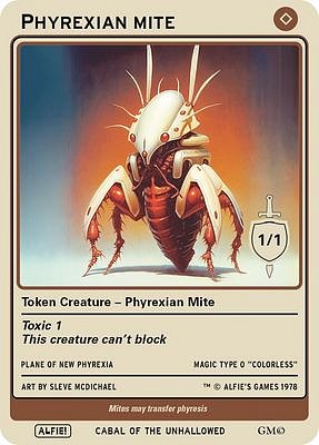 Phyrexian Mite MTG token 1/1