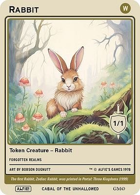 Rabbit MTG token 1/1