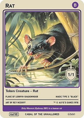 Rat MTG token 1/1