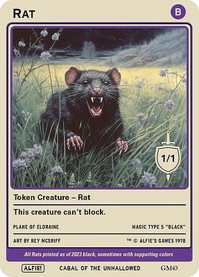 Rat MTG token 1/1 (v.2)