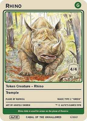 Rhino MTG token 4/4