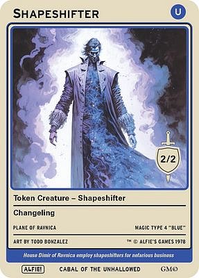 Shapeshifter MTG token 2/2