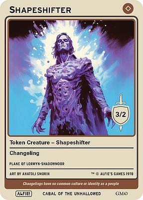 Shapeshifter MTG token 3/2