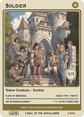 Soldier MTG token 1/1 (v.3)