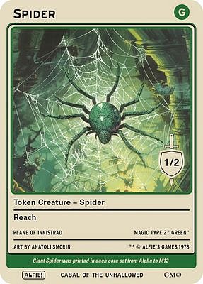 Spider MTG token 1/2