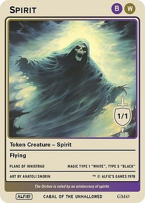 Spirit MTG token 1/1