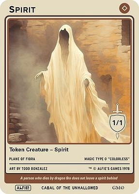 Spirit MTG token 1/1 (v.3)