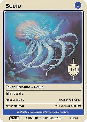 Squid MTG token 1/1