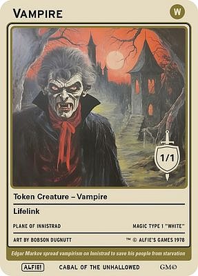 Vampire MTG token 1/1 (v.3)