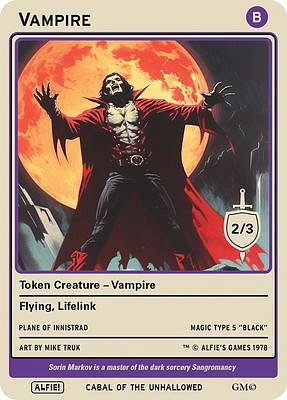 Vampire MTG token 2/3