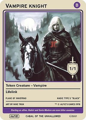 Vampire Knight MTG token 1/1