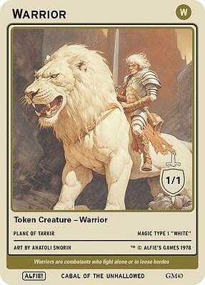 Warrior MTG token 1/1 (v.2)