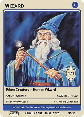 Wizard MTG token 1/1