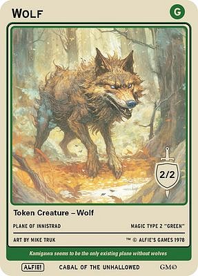 Wolf MTG token 2/2 (v.2)