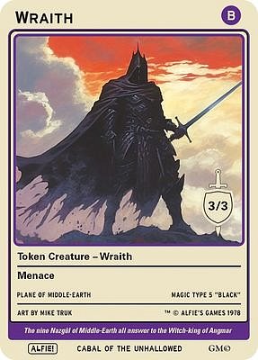 Wraith MTG token 3/3