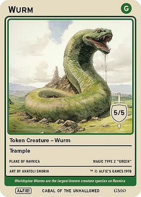 Wurm MTG token 5/5