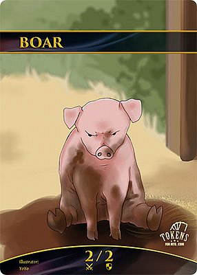 Boar 2/2 MTG gamekit token
