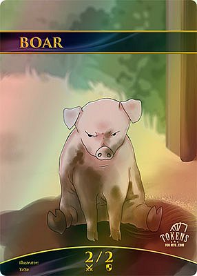 Boar 2/2 MTG gamekit token