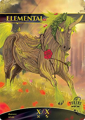 Elemental X/X MTG gamekit token