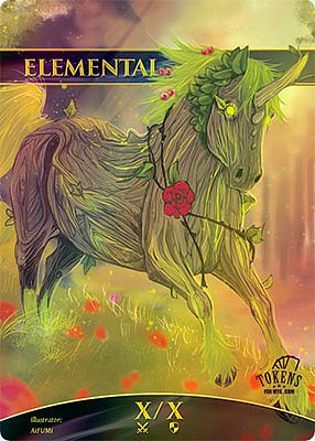Elemental X/X MTG gamekit token