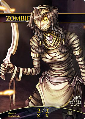 Zombie 2/2 MTG gamekit token (v.2)