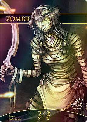 Zombie 2/2 MTG gamekit token (v.2)