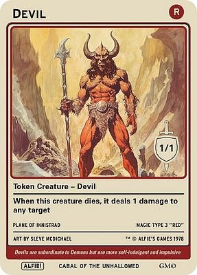 Devil MTG token 1/1