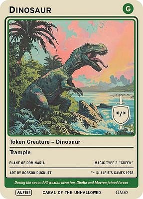 Dinosaur MTG token */*