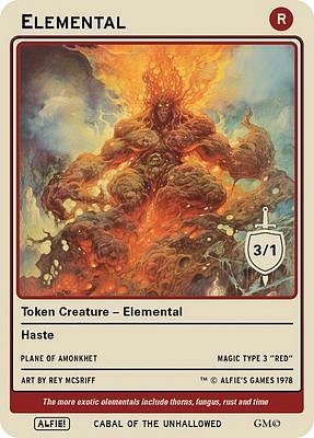 Elemental MTG token 3/1 (v.2)