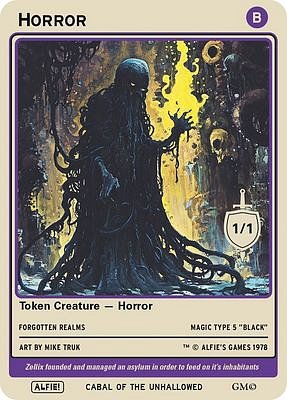 Horror MTG token 1/1