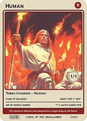 Human MTG token 1/1 (v.2)