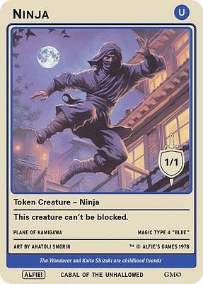 Ninja MTG token 1/1