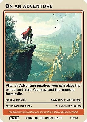 On an Adventure MTG token