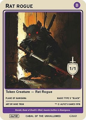 Rat Rogue MTG token 1/1