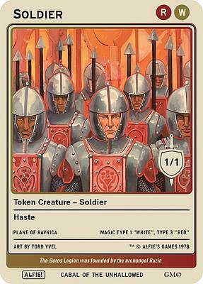 Soldier MTG token 1/1 (v.4)