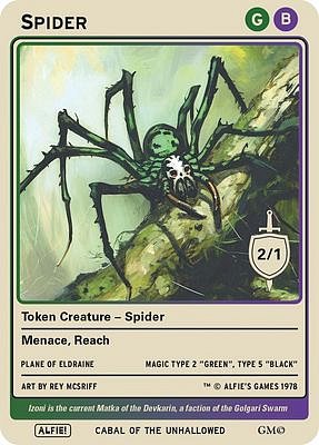 Spider MTG token 2/1