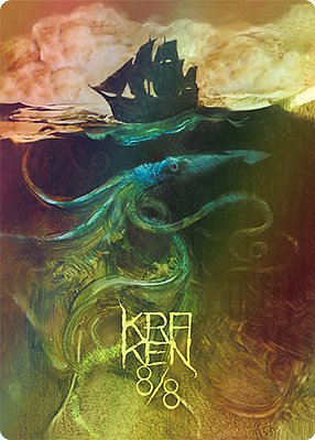 Kraken MTG token 8/8