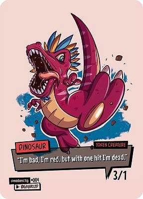 Dinosaur MTG token 3/1