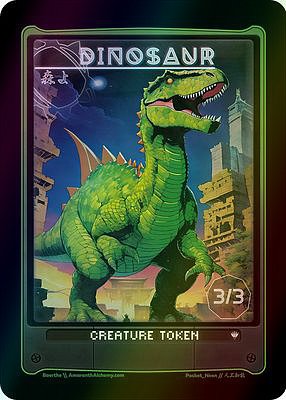 Dinosaur MTG token 3/3