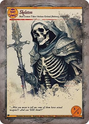 Skeleton MTG token 2/1