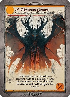A mysterious creature MTG token 2/2